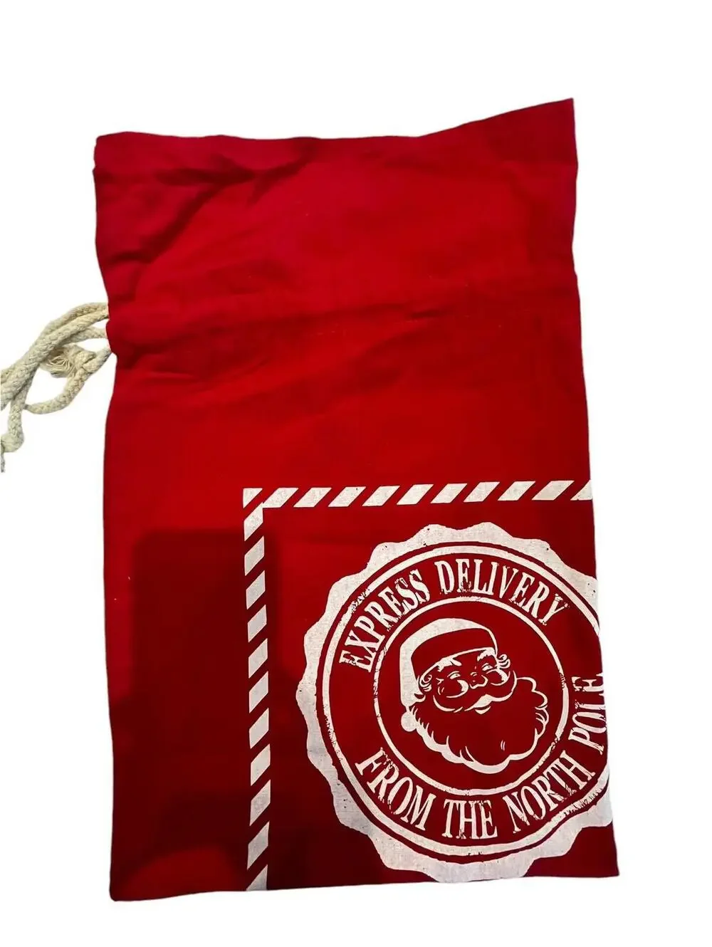 Big Santa Gift Sack Christmas Heavy Cotton Santa Gift Bag  12